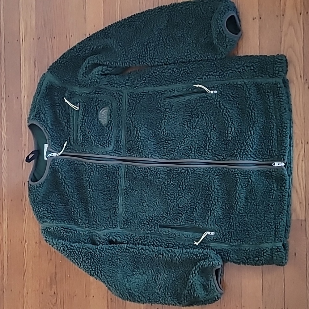 The North Face Women's Extreme Pile Coat Full Zip Forest Green Fleece Jacket XS